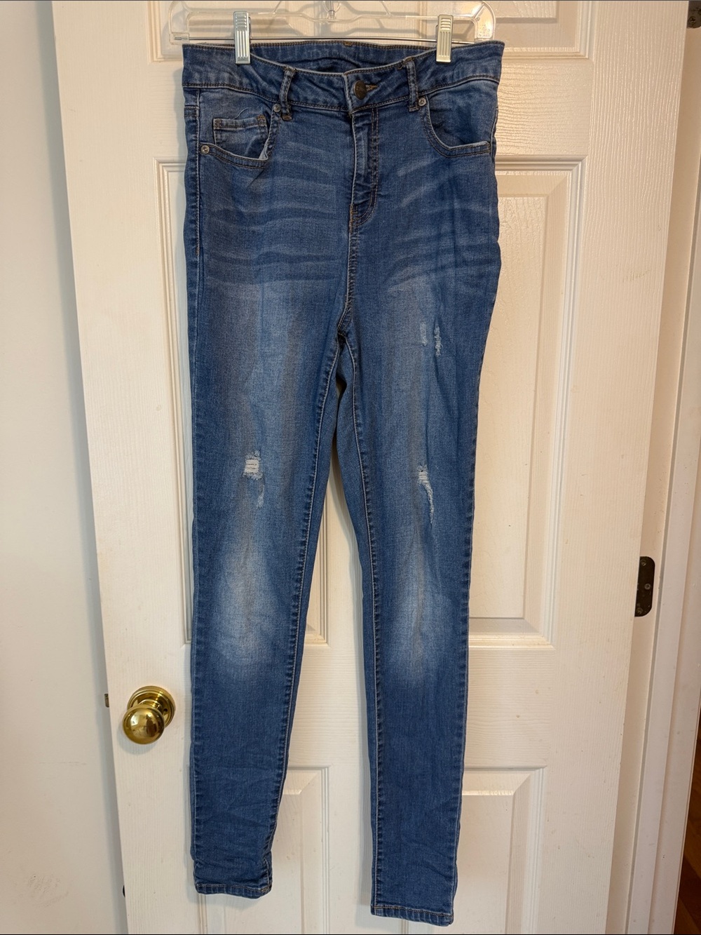 High-Rise Blue Skinny Jeans for Women